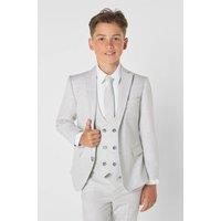 Roco Men's Greyson - 3 Piece Light Grey Slim Fit Wedding Suit | Size: 16 Years