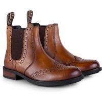 CATESBY ENGLAND Men's Bray Leather Casual Chelsea Boots in Tan | Size: 12