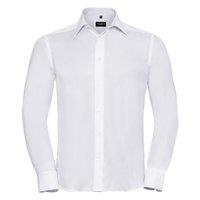 Russell Men's Collection Long Sleeve Ultimate Non-Iron Shirt in White | Size: 15.5 in