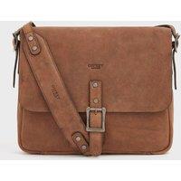 OSPREY LONDON Men's The Clayton Leather Satchel Bag in Chocolate