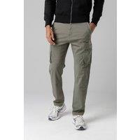 Firetrap Men's Cotton Stretch Utility Cargo Trousers with Oversized Pockets in Khaki | Size: W32 L32