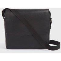 OSPREY LONDON Men's The Carter Leather XL Messenger Bag in Black