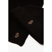 Luke 1977 Men's Dexy Set Knitted Beanie & Scarf in Black