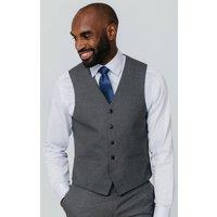 Dobell Men's Grey Slim Fit Waistcoat | Size: Large
