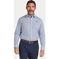 Raging Bull Men's Long Sleeve Pentagon Pattern Cotton Poplin Shirt in White | Size: 5XL