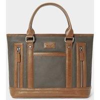 OSPREY LONDON Men's The Frontline Small Waxed Canvas & Leather Workbag in Khaki