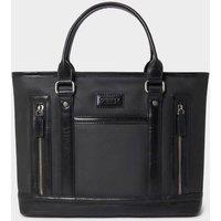 OSPREY LONDON Men's The Frontline Small Waxed Canvas & Leather Workbag in Black