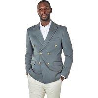 XPOSED Men's EZRA Tailored Fit Double Breasted Suit Jacket in Grey | Size: 42