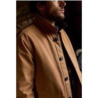 Weird Fish Men's Barnaby Padded Canvas Barn Jacket in Brown | Size: 2XL