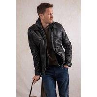 Lakeland Leather Men's 'Gosforth' Leather Coat in Black | Size: 46