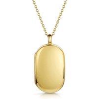 LOVELOX Lockets Men's Mens Oval Tag Locket in Gold