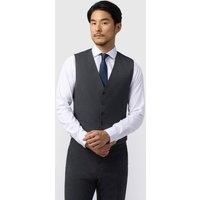 Limehaus Men's Regular Fit Charcoal Waistcoat in Grey | Size: 48R
