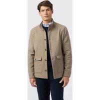 Melka Men's Funnel Neck Jacket in Beige | Size: XL