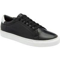 Frank Wright Men's Leather 'Marsh' Trainers in Black | Size: 6