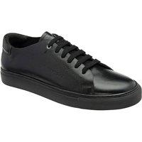 Frank Wright Men's Leather 'Madeley' Trainers in Black | Size: 6