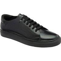 Frank Wright Men's Leather 'Madeley' Trainers in Black | Size: 8