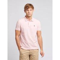 U.S. POLO ASSN. Men's Pique Polo Shirt in Pale Pink | Size: Small