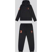 U.S. POLO ASSN. Men's Player 3 Hoodie & Jogger Set in Black | Size: 15-16 Years