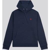 U.S. POLO ASSN. Men's Double Horsemen Loopback Hoodie in Dark Navy | Size: 2XL