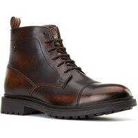 Base London Men's Boulton Toe Cap Boot in Brown | Size: 6