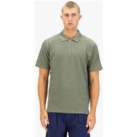 Luke 1977 Men's Waffle On zip Polo in Green | Size: Medium