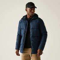 Regatta Men's Marshgrave Insulating Hooded Baffled Jacket in Navy | Size: Medium