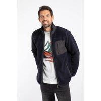 Weird Fish Men's Fletcher Borg Full Zip Fleece in Midnight | Size: Large