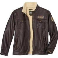 Atlas for Men Men's Aviator Faux Suede Jacket in Brown | Size: XL