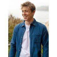 Rapanui Clothing Men's Cotton Flannel Shirt in Blue | Size: 2XL