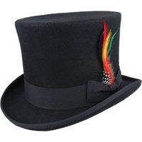 JTAPHRIQUE Men's Wool Felt Victorian Top Hat in Grey | Size: Large