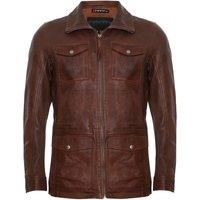 Infinity Leather Men's Timber Safari Coat-Santa Cruz in Tan | Size: Small