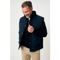 Saltwell Men's Diamond Quilted Funnel Neck Gilet in Navy | Size: XL