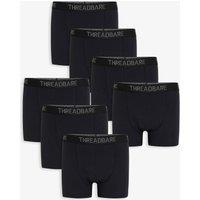 Threadbare Men's 7-Pack Hipster Fit Boxer Shorts in Black | Size: XL