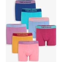 Threadbare Men's 7-Pack Contrast Hipster Fit Boxer Shorts | Size: Large