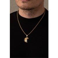 Outrage London Men's Men's 18K Gold Irregular Zeus Pendant Chain | Size: 22 inches