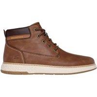 Skechers Men's GARLAN Round Toe Waterproof Lace Up Brown | Size: 8