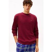 Tommy Hilfiger Men's Essentials LS Waffle Top Deep Rouge | Size: Large