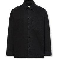 Calvin Klein Men's Ls Washed Cotton Twill Shirt Jac Black | Size: Large