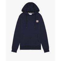 Aquascutum Men's Rubber Patch Hoodie Fleece Navy | Size: Medium
