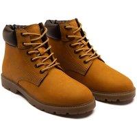 Off the Hook Men's Solo Boys Leather Lace-Up Ankle Boots in Mustard | Size: 2