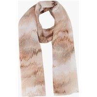 Sarta Women's Aurora Metallic Ombre Lightweight Foil Scarf in Camel