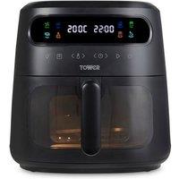 Tower Air Fryer with Colour Digital Display T17123, Vortx Vizion 7.5L, 1900W in Black