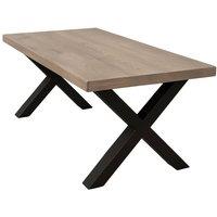 TRL Handmade Furniture Chunky & Sturdy Dining Table - Grey Wash | Size: 200 cm x 90 cm