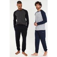 Threadbare Men's 2-Pack Long Raglan Sleeve Lounge Sets | Size: Medium