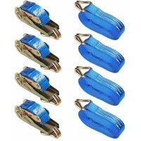 SPETLEK 4 x 25mm Ratchet Straps Tie Down Endless Lashing Straps in Blue