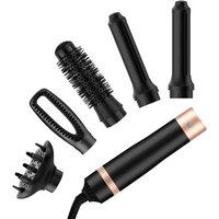 INMTFEI Hot Air Brush Dryer Set 5 in 1 Interchangeable Heads Black in Black Gold