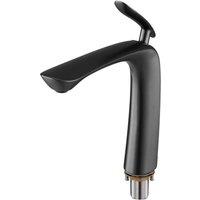 Living and Home Modern Gunmetal Grey Brass Waterfall Bathroom Basin Mixer Tap