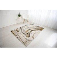 Celebrity Interiors Balletto 18BA Anthra/Ochre Rug in Grey | Size: 80 cm x 150 cm