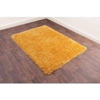 Celebrity Interiors Boston Plain Ochre Rug in Yellow | Size: 160 cm x 225 cm