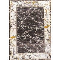 Celebrity Interiors Bianco 185XA Grey/Gold Rug in Grey | Size: 80 cm x 150 cm